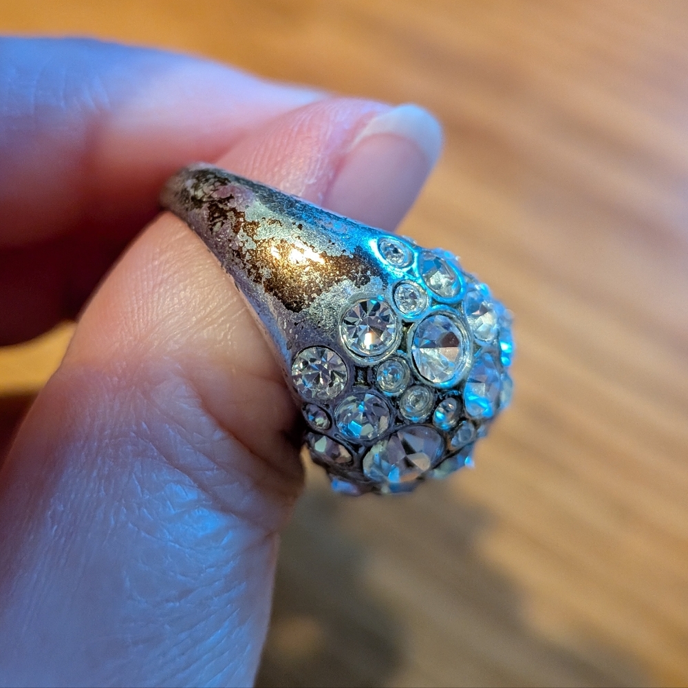 Silver Rhinestone Ring - Picture 5 of 9
